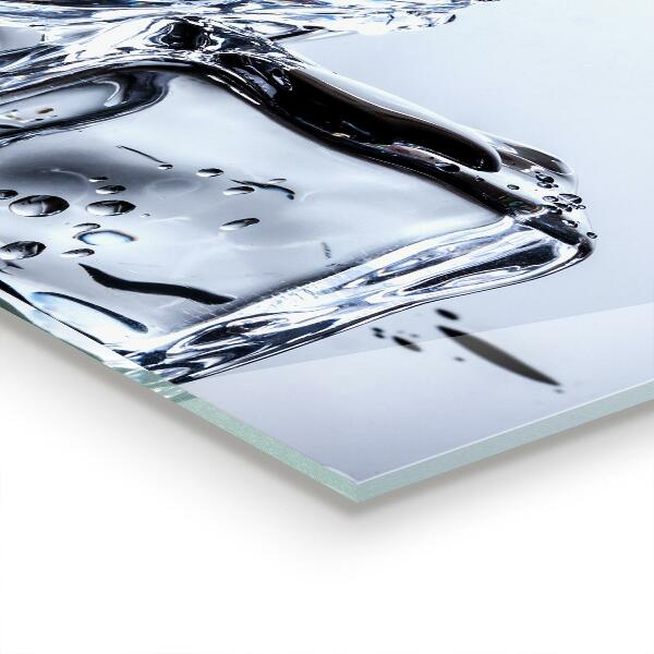 Sklenený obklad do kuchyne Ľadové kocky občerstvenie