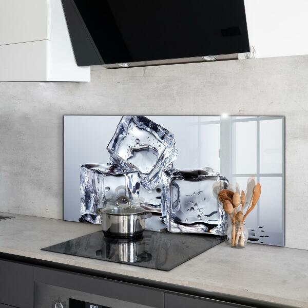 Sklenený obklad do kuchyne Ľadové kocky občerstvenie