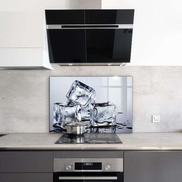Sklenený obklad do kuchyne Ľadové kocky občerstvenie