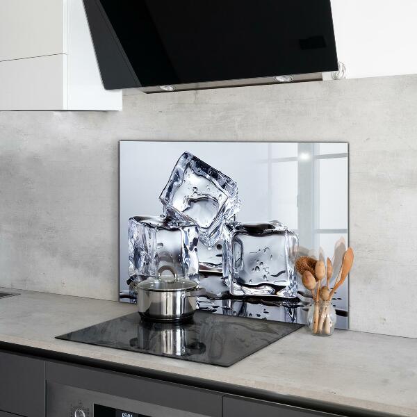 Sklenený obklad do kuchyne Ľadové kocky občerstvenie