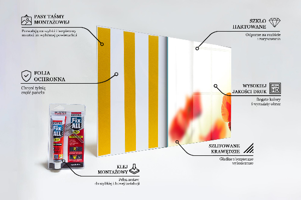 Sklenený obklad do kuchyne Poľná lúka s červenými makmi