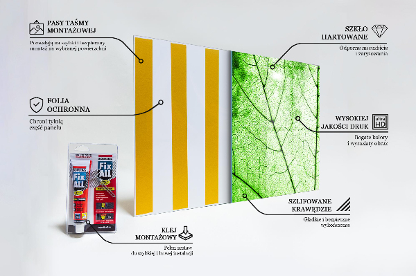 Sklenený obklad do kuchyne Textúra zeleného listu