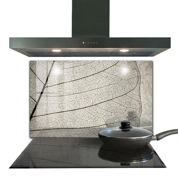 Sklenený obklad do kuchyne Textúra sépiových listov