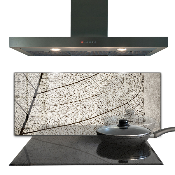 Sklenený obklad do kuchyne Textúra sépiových listov