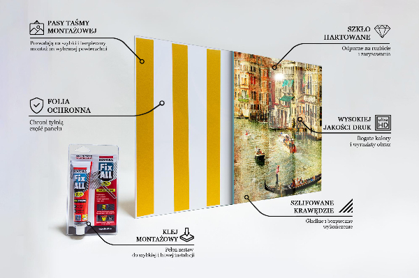 Sklenený obklad do kuchyne Vintage obrázok taliansko benátky