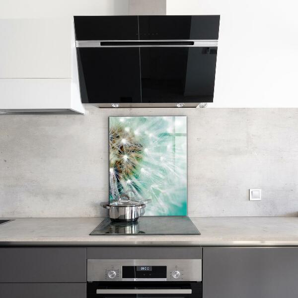 Sklenený obklad do kuchyne Púpava vo veternej elektrárni