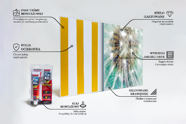 Sklenený obklad do kuchyne Púpava vo veternej elektrárni