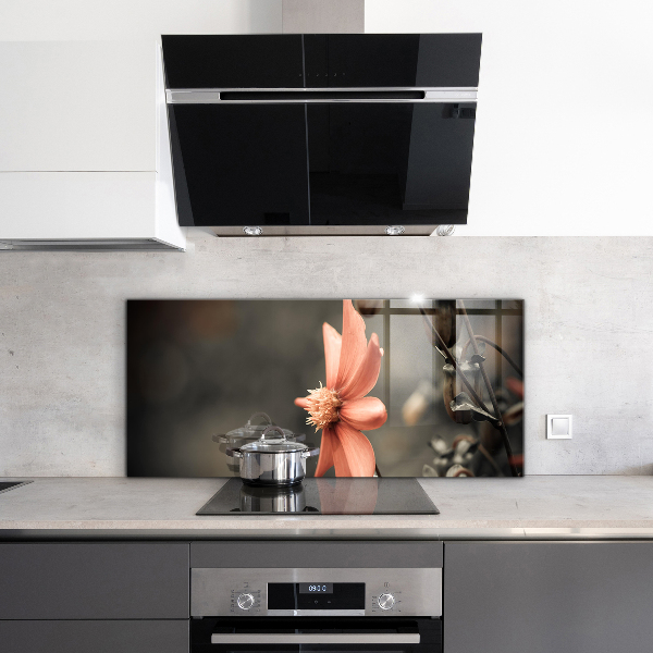 Sklenený obklad do kuchyne Vintage flower bud