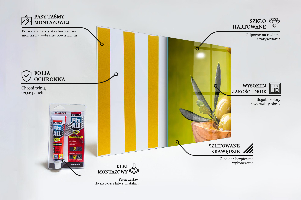 Sklenený obklad do kuchyne Zelené čerstvé olivy