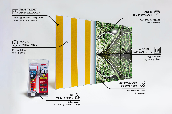 Nástenný panel  Abstraktný zelený list