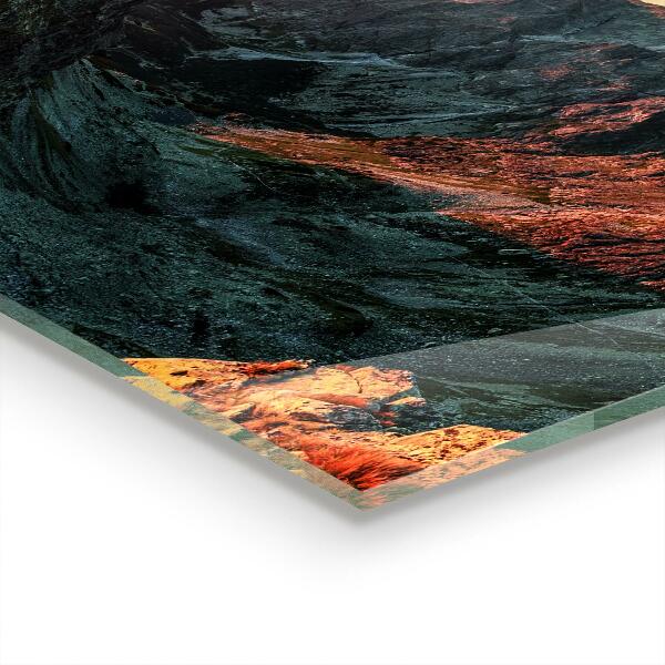 Nástenný panel  Horská panoráma západ slnka