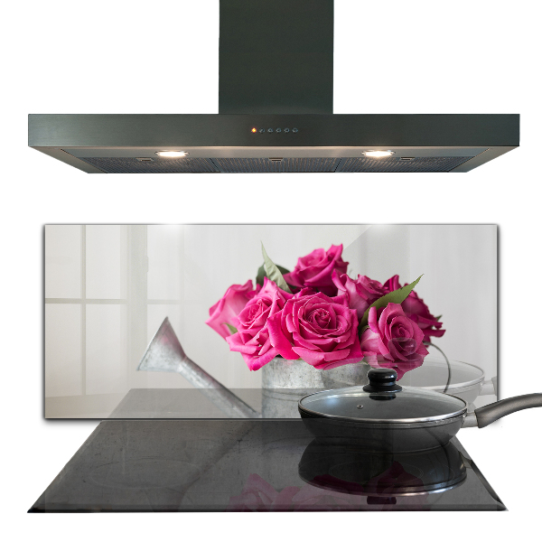 Nástenný panel  Konvička s kyticou ruží