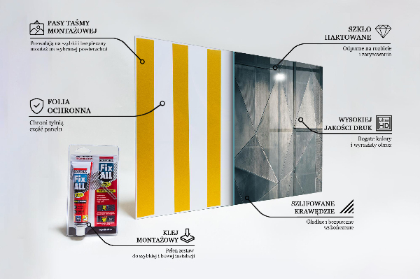 Nástenný panel  Kovové abstraktné trojuholníky