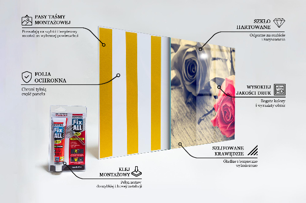 Nástenný panel  Ruža symbol lásky