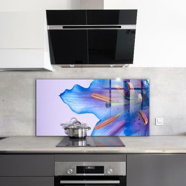 Nástenný panel  Krásna modrá lily