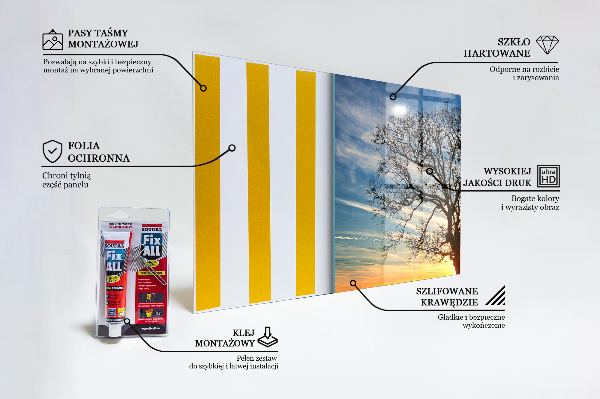 Sklenený obklad do kuchyne Krajina lúka v dopoludňajších hodinách