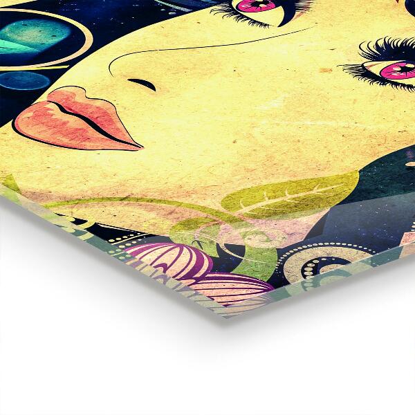 Sklenený obklad do kuchyne Dievča v letný deň