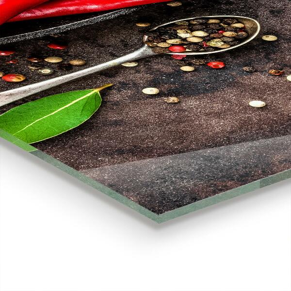 Sklenený obklad do kuchyne Varenie horúcej papriky