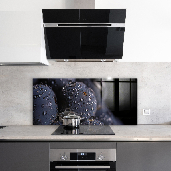 Sklenený obklad do kuchyne Šťavnaté čučoriedky