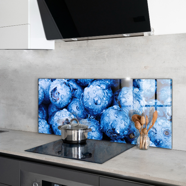 Sklenený obklad do kuchyne Zrelé bobule čučoriedok