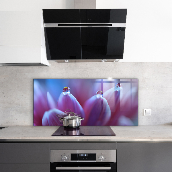 Nástenný panel  Kvapky rosy fialový kvet