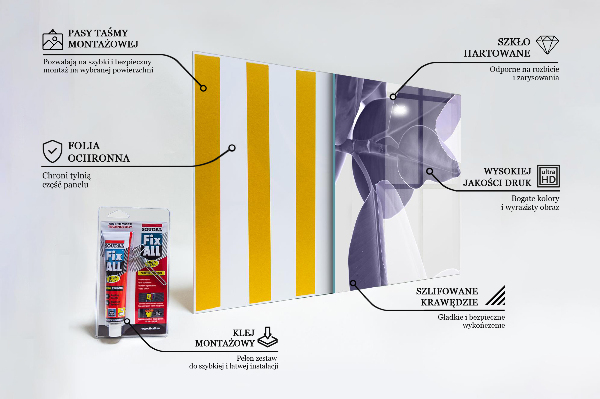 Nástenný panel  Exotické listy ilustrácie
