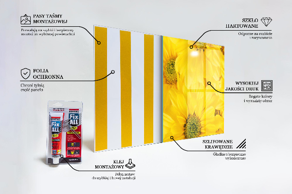 Nástenný panel  Letné žlté kvety