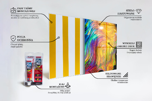 Sklenený obklad do kuchyne Umelecký portrét páru