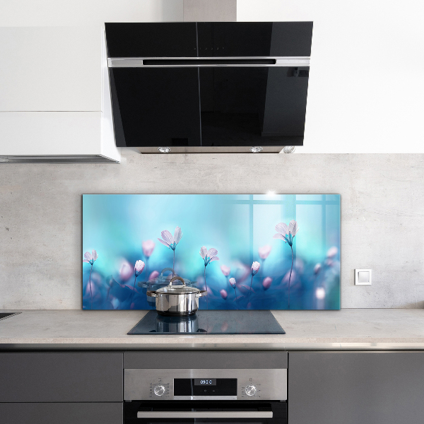 Nástenný panel  Kvety za rannou hmlou