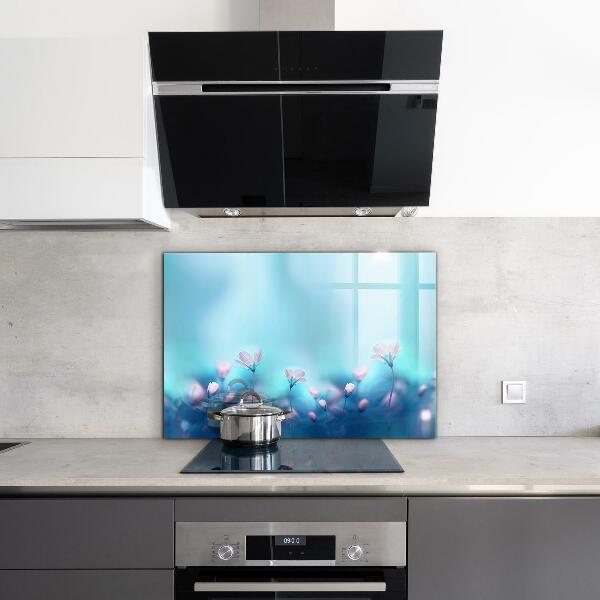 Nástenný panel  Kvety za rannou hmlou