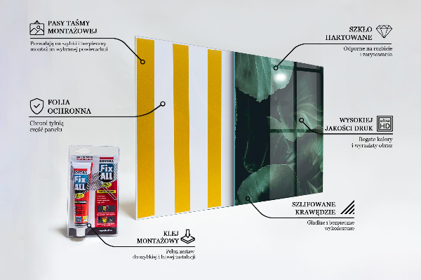 Nástenný panel  Tmavo zelené listy