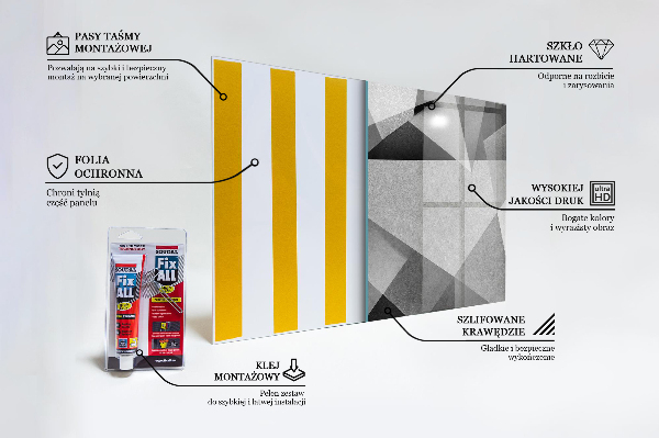 Nástenný panel  Šedá geometrická abstrakcia