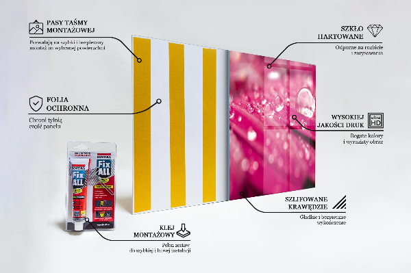 Nástenný panel  Ružový rastlinný kvet