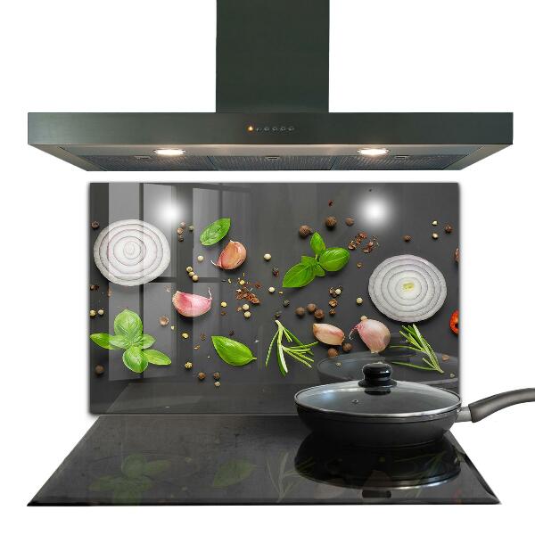 Sklenený obklad do kuchyne Korenie talianska kuchyňa