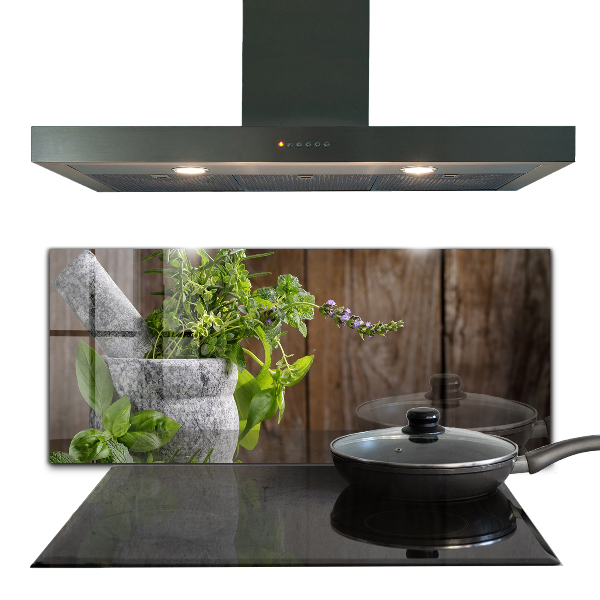 Sklenený obklad do kuchyne Korenie na kamennú maltu