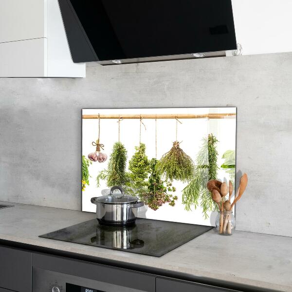 Sklenený obklad do kuchyne Sušené bylinky bylinný liek