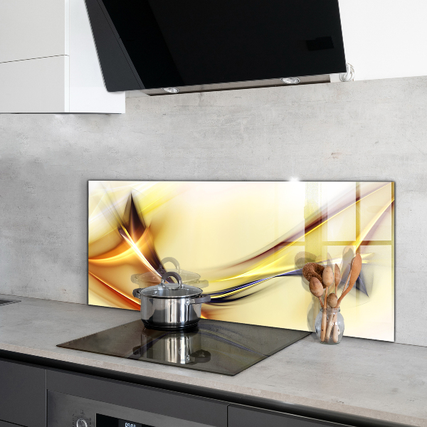 Sklenený obklad do kuchyne Abstrakcia energetických vĺn
