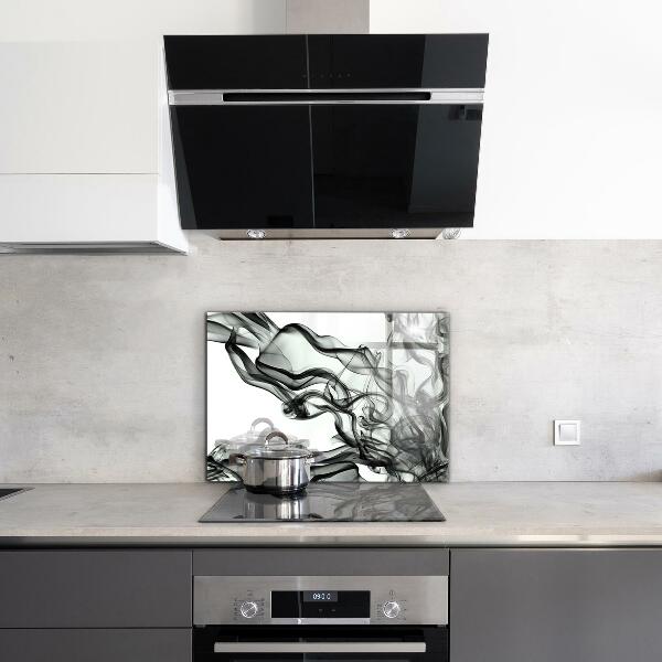 Sklenený obklad do kuchyne Stuhy abstrakcie dymu
