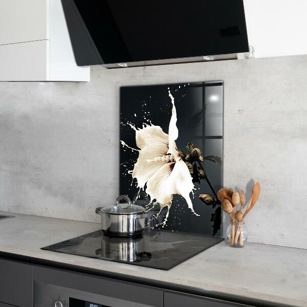 Nástenný panel  Abstraktný biely kvet