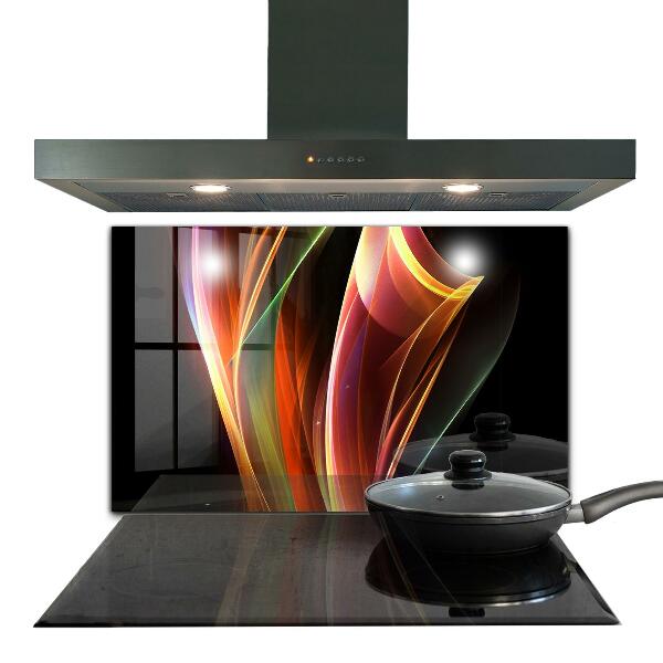 Sklenený obklad do kuchyne Abstrakcia energetických vĺn