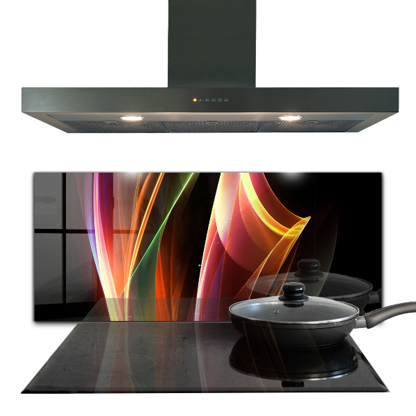 Sklenený obklad do kuchyne Abstrakcia energetických vĺn