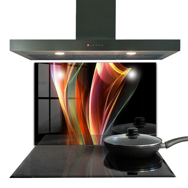 Sklenený obklad do kuchyne Abstrakcia energetických vĺn