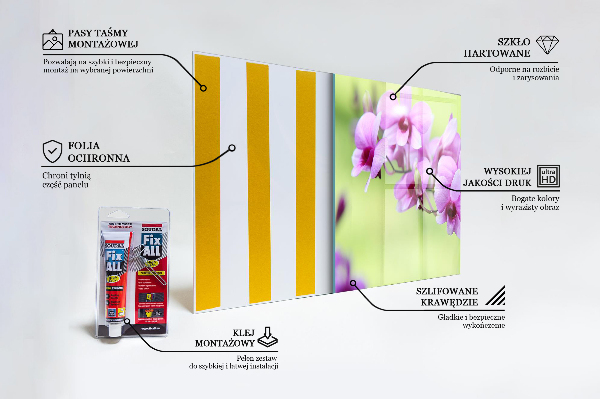 Nástenný panel  Fialová orchidea