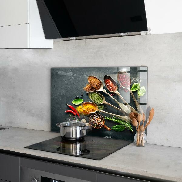 Sklenený obklad do kuchyne Aromatické korenie