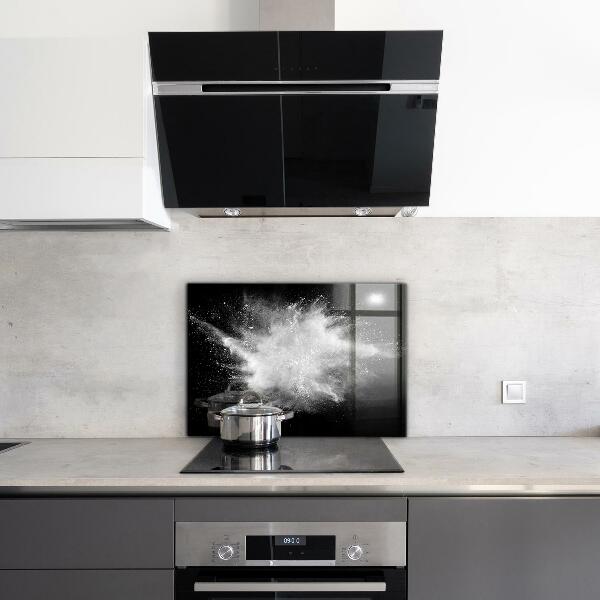 Sklenený obklad do kuchyne Prášková explózia abstrakcia