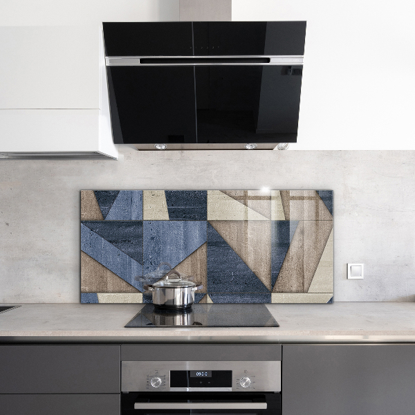 Sklenený obklad do kuchyne Geometrická abstrakcia