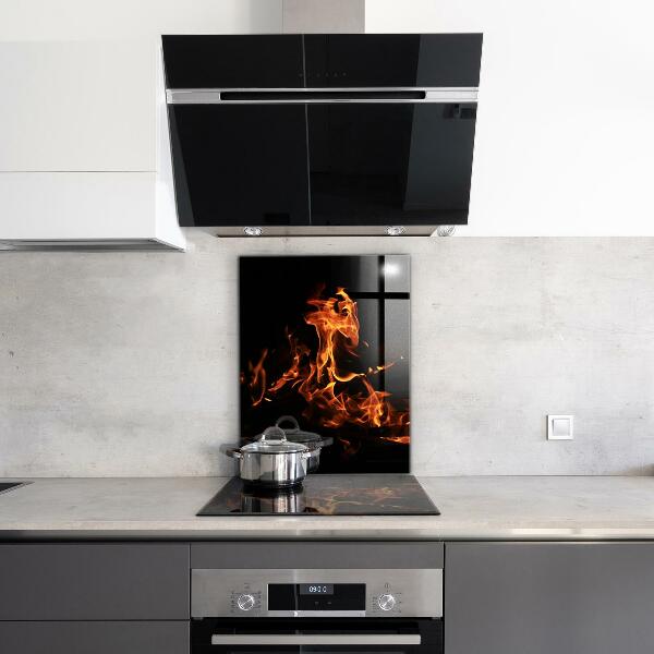 Nástenný panel  Horúce plamene táborového ohňa