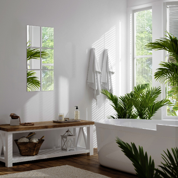 Súprava zrkadlových obkladačiek 6 ks 30x16 cm