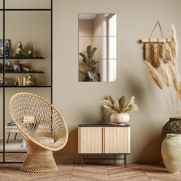 Súprava zrkadlových obkladačiek 6 ks 30x16 cm