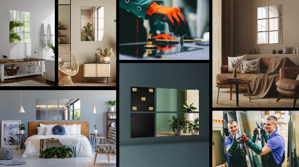 Zrkadlové dlaždice 6 ks 30x30 cm